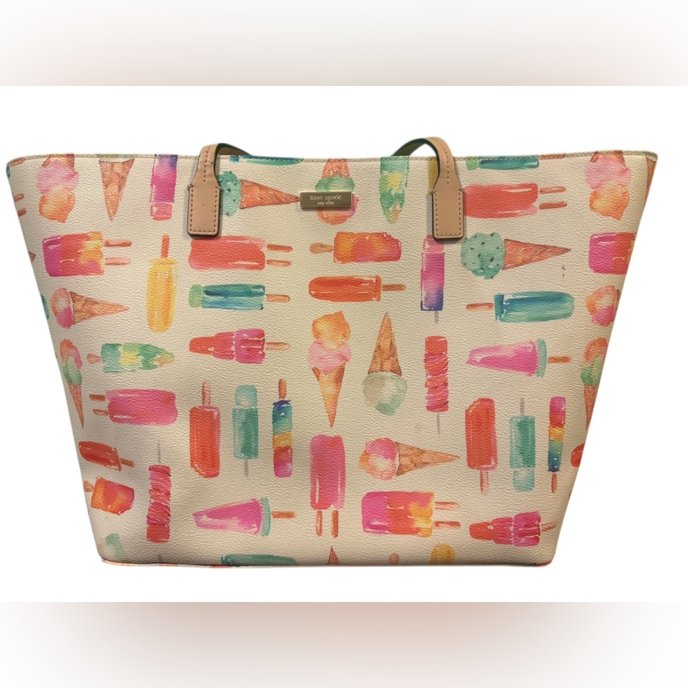 Kate Spade Colorful Ice Cream Print Tote